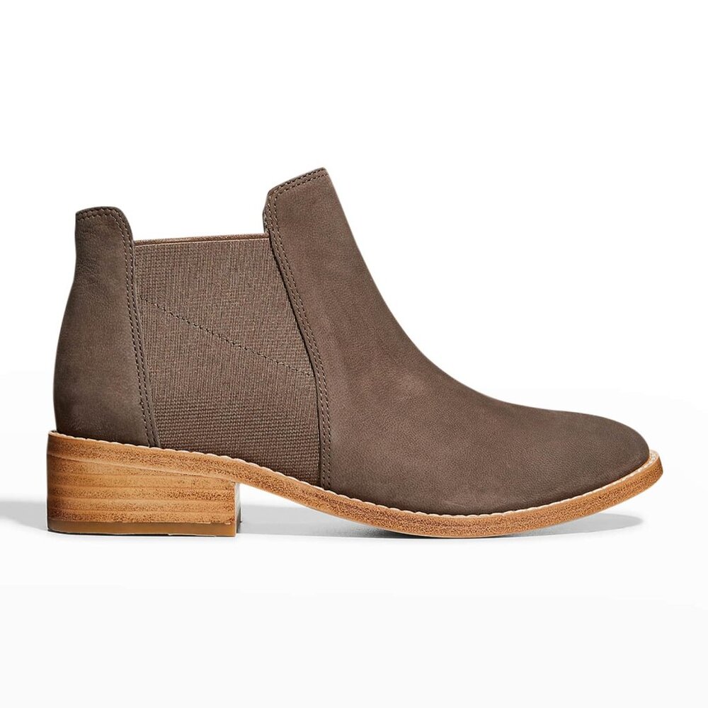 Eileen Fisher Roy Suede Chelsea Booties Brown size 5.5